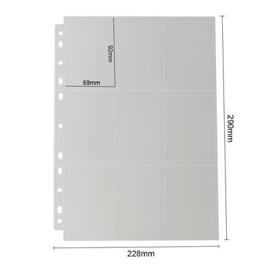 Wyczyść Mtg 9 Kieszonkowe strony / Posiadacz karty Cpp Materiały Ładowanie od góry ISO