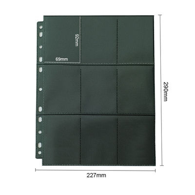 Mtg Tcg 18 Strony kart kieszonkowych Ładowanie od góry Czarne strony segregatora kart kolekcjonerskich