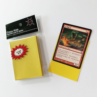 Żółte rękawy na karty Magic Gathering Polipropylen tył 66X91mm