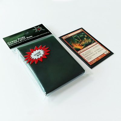 MTG Protection Matte Black Card Sleeves 66X91mm Łatwe tasowanie PP Solid