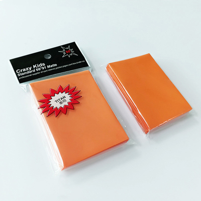 Pomarańczowe polipropylenowe rękawy na karty Bez PVC Magic Gathering Sleeves
