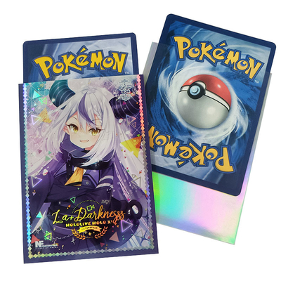 Niestandardowe holograficzne drukowanie artystyczne koszulki na karty Tcg Cartoon Card Card Sleeve MTG Yugioh rozmiar śliczne dziewczyny Anime rękawy na karty