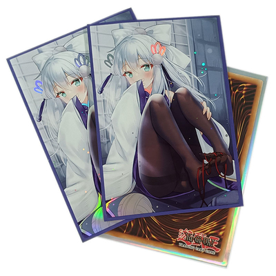 Niestandardowe koszulki na karty Anime Yugioh japonia rozmiar 62x89mm solidna drukowana grafika koszulki na karty do gry plastikowe koszulki na karty kolekcjonerskie