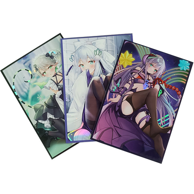 Zindywidualizowana drukowanie Holo sztuki rękaw kart Yugioh MTG TCG Hologram Anime niestandardowe stołu handlowego rękawów gier kart